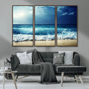 Majestic Ocean Wave Wall Art Canvas | 3 Panel Large Seascape