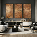 Tree Ring Canvas Art, Rustic Wood Grain Wall Art, Tree Slice