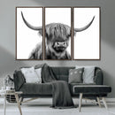 Scottish Highland Cow Cattle Art Print Wall Art Canvas Print by MyGreatCanvas | Canvas Wall Art Prints | Photo Prints & Wall Decor