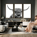 Scottish Highland Cow Cattle Art Print Wall Art Canvas Print