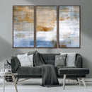 Blue Multi Panel Abstract Wall Art Canvas, Abstract Blue and