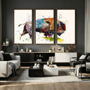 Abstract Buffalo Wall Art, Western Watercolor Bison Canvas by MyGreatCanvas | Canvas Wall Art Prints | Photo Prints & Wall Decor