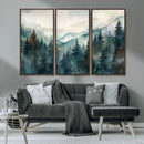 Serenity Forest Wall Art Canvas | Foggy Mountain Landscape