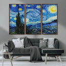 Vincent Van Gogh The Starry Night Abstract Wall Art Canvas
