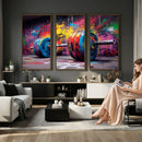 Abstract Graffiti Barbell Canvas Wall Art – Urban Fitness