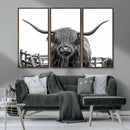 Longhorn Canvas Print, Bighorn Cow Wall Art Canvas Print