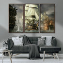 Pirate Ship War Wall Art Canvas Print by MyGreatCanvas | Canvas Wall Art Prints | Photo Prints & Wall Decor