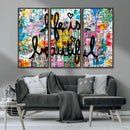 Life Beautiful Art Print - Banksy Graffiti Wall Art Canvas by MyGreatCanvas | Canvas Wall Art Prints | Photo Prints & Wall Decor
