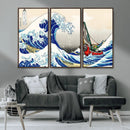 Katsushika Hokusai Kanagawa Giant Wave Wall Art Canvas Print