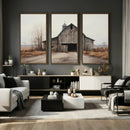 Farmhouse Rustic Barn Wall Art Canvas Print – Framed and