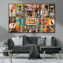 Abstract Art Collage Wall Art Canvas Print – Framed, Ready