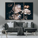 Pink Peonies Flowers Large Canvas Art Print