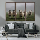 Flock of Sheep in a Mystical Fog – Pastoral Wall Art Canvas by MyGreatCanvas | Canvas Wall Art Prints | Photo Prints & Wall Decor