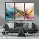Abstract Flowing Colors Wall Art Canvas Print