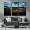 3-Panel Kauffman Stadium Wall Art Print | Large Kansas City