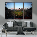 PNC Park Evening Game Triple Canvas Wall Art - Pittsburgh