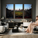 PNC Park Evening Game Triple Canvas Wall Art - Pittsburgh