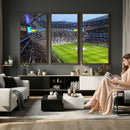 Tottenham Hotspur Stadium Canvas Print, Match Day Triple