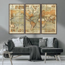 Push Pin World Map Canvas Print – Travel Tracker Wall Art by MyGreatCanvas | Canvas Wall Art Prints | Photo Prints & Wall Decor