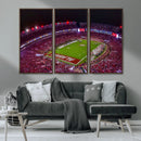 Bryant-Denny Stadium Night Game Triple Canvas Wall Art - by MyGreatCanvas | Canvas Wall Art Prints | Photo Prints & Wall Decor