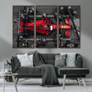 Ferrari Pit Stop Canvas Wall Art – Precision and Speed