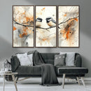 Abstract Watercolor Chickadee Bird Canvas Wall Art Print - by MyGreatCanvas | Canvas Wall Art Prints | Photo Prints & Wall Decor