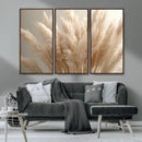 Pampas Grass Canvas Wall Art - Elegant Neutral Decor for