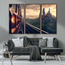 Harry Castle Wall Art Canvas Print, Wizard School Wall Art