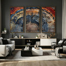 Abstract Tree Ring Wall Art Canvas Print – Colorful Framed