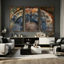 Framed Tree Ring Wall Art - Abstract Colorful Tree Ring Wall