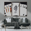 Poker Wall Art - Playing Cards Canvas Wall Art Print - Ace