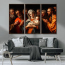 Religious Canvas Wall Art Print - Madonna and Child with