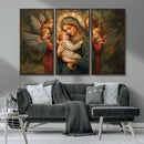 Mary Jesus Canvas Wall Art Print - Madonna and Child with