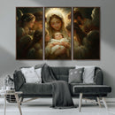 Mary Jesus Canvas Wall Art Print - Madonna and Child with