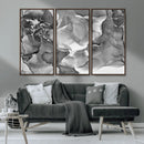 Black White Abstract Canvas Wall Art - Fluid Ink Artwork - by MyGreatCanvas | Canvas Wall Art Prints | Photo Prints & Wall Decor