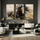 Abstract Horse Wall Art Canvas Print – Large Western