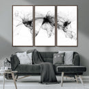 Abstract World Map Wall Art – Framed Geometric Line Canvas by MyGreatCanvas | Canvas Wall Art Prints | Photo Prints & Wall Decor