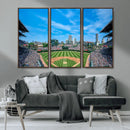 Wrigley Field Chicago Cubs Panoramic Art Multi-Piece Canvas