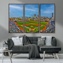 Wrigley Field Chicago Cubs Panoramic Canvas Print –