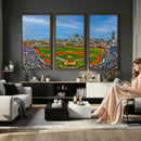 Wrigley Field Chicago Cubs Panoramic Canvas Print –
