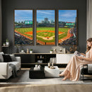 Wrigley Field Chicago Cubs Panoramic Canvas Print –