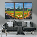 Wrigley Field Chicago Cubs Panoramic Canvas Print –