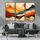 Mid Century Wall Art Print  - Abstract Woodland Print -