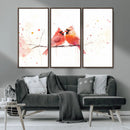 Cardinal Bird Canvas Wall Art - Male and Female Cardinal by MyGreatCanvas | Canvas Wall Art Prints | Photo Prints & Wall Decor