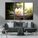 Lotus Flower Wall Art Canvas Print, Water Lily Large Wall