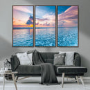 Ocean Sunset Canvas Wall Art Print – Tranquil Seascape