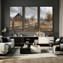Rustic Autumn Farmhouse Wall Art Canvas Print – Serene
