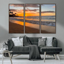 Sunset Wall Art Print - Stunning Beach Sunset Canvas Artwork