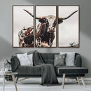 Texas Longhorn Wall Art – Framed Spotted Bull Canvas by MyGreatCanvas | Canvas Wall Art Prints | Photo Prints & Wall Decor