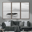 Whale Tail Wall Art – Framed Black White Ocean Canvas by MyGreatCanvas | Canvas Wall Art Prints | Photo Prints & Wall Decor